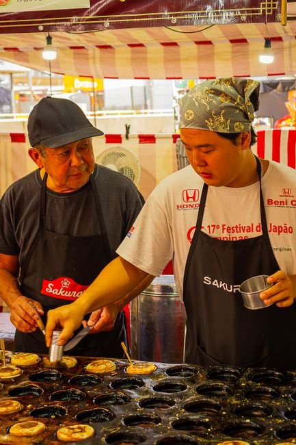 Japanese festival food stall serving street food