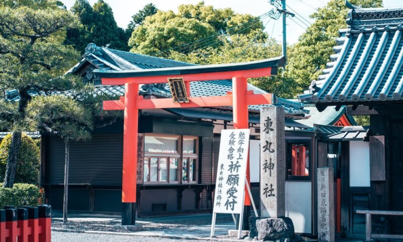 Torii gate at a Kyoto shrine, illustrative image