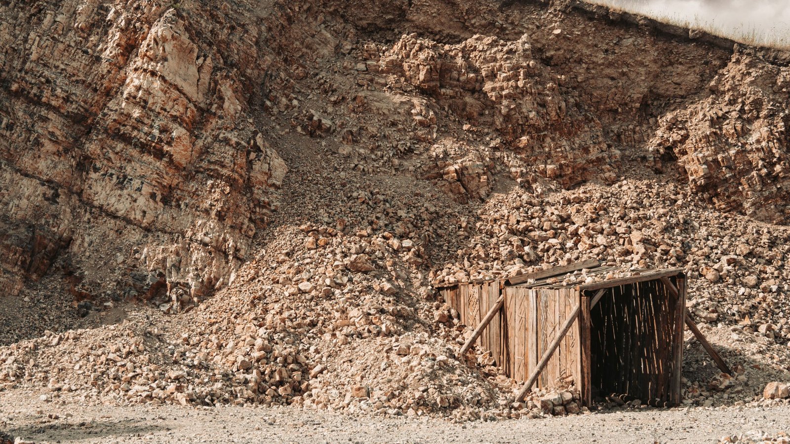 Entrance to an old mountain mine