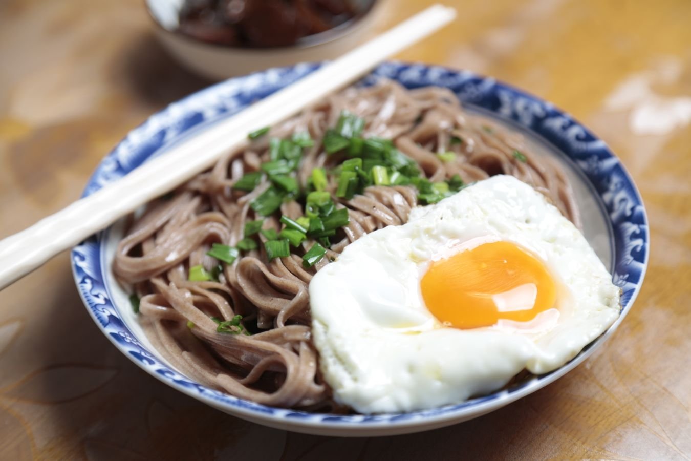 Bowl of soba noodles, a specialty dish from Morioka